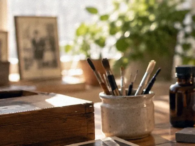 The same windowsill photograph repaired